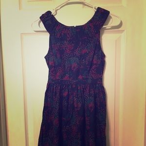 Red Camel Floral Dress